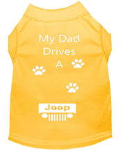 Load image into Gallery viewer, Sunshine Yellow Dog Shirt- My Dad/ Mom Drives A