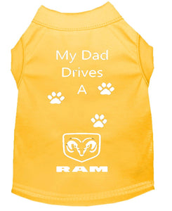 Sunshine Yellow Dog Shirt- My Dad/ Mom Drives A