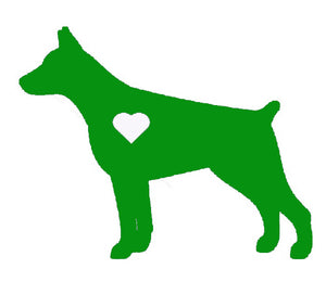Heart Doberman Pinscher Dog Decal