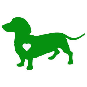 Heart Dachshund Dog Decal