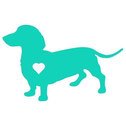 Heart Dachshund Dog Decal