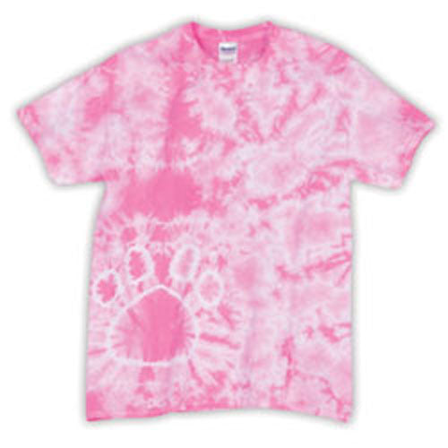 Tie dye paw outlet print t shirt