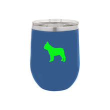 Load image into Gallery viewer, French Bulldog 12 oz Vacuum Insulated Stemless Wine Glass