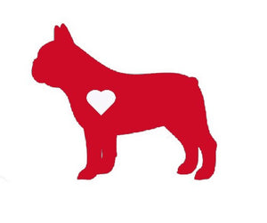 Heart French Bulldog Decal