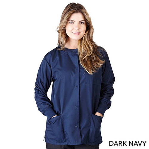 Dark Navy Blue- Natural Uniforms Warm Up Scrub Jacket