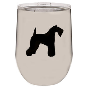 Kerry Blue Terrier 12 oz Vacuum Insulated Stemless Wine Glass