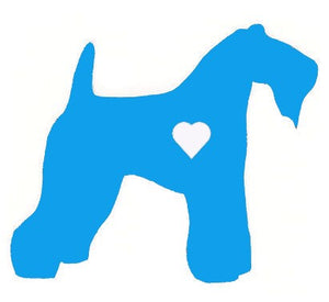 Heart Kerry Blue Terrier Dog Decal
