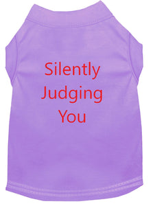 Silently Judging You Dog Shirt Lavender