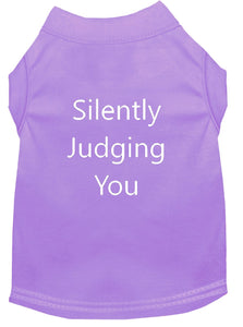 Silently Judging You Dog Shirt Lavender