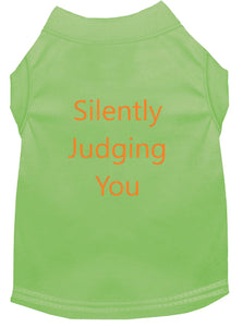 Silently Judging You Dog Shirt Lime