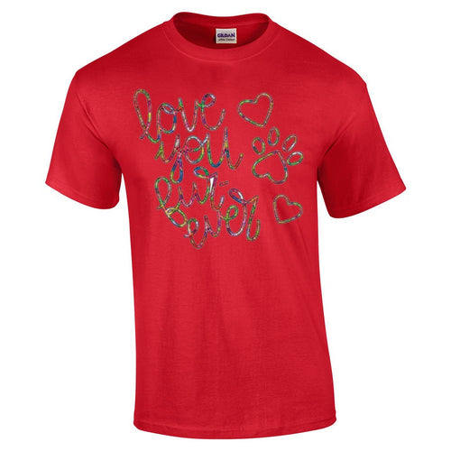 Love You Fur-ever T Shirt Red