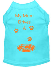 Load image into Gallery viewer, Aqua Blue Dog Shirt- My Dad/ Mom Drives A