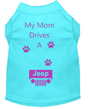 Load image into Gallery viewer, Aqua Blue Dog Shirt- My Dad/ Mom Drives A