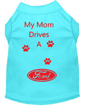 Load image into Gallery viewer, Aqua Blue Dog Shirt- My Dad/ Mom Drives A