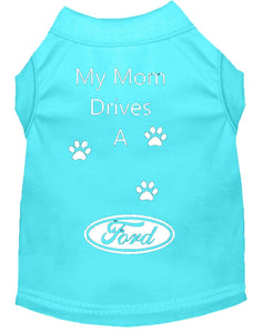 Aqua Blue Dog Shirt- My Dad/ Mom Drives A