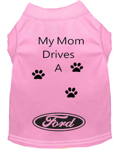 Baby Pink Dog Shirt- My Dad/ Mom Drives A