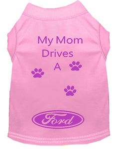 Baby Pink Dog Shirt- My Dad/ Mom Drives A