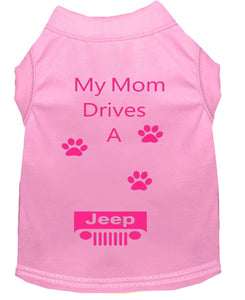 Baby Pink Dog Shirt- My Dad/ Mom Drives A