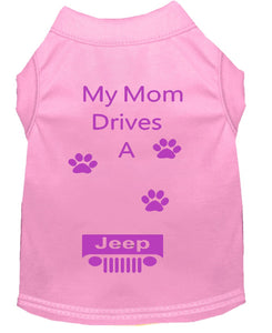 Baby Pink Dog Shirt- My Dad/ Mom Drives A