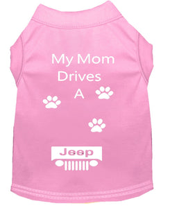 Baby Pink Dog Shirt- My Dad/ Mom Drives A