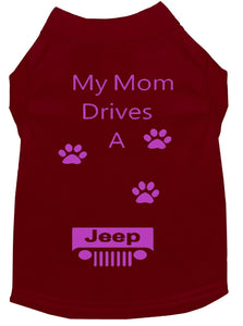 Maroon Dog Shirt- My Dad/ Mom Drives A