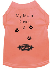 Peach Dog Shirt- My Dad/ Mom Drives A