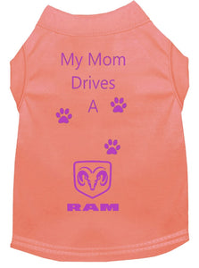 Peach Dog Shirt- My Dad/ Mom Drives A