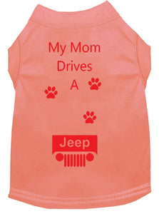 Peach Dog Shirt- My Dad/ Mom Drives A