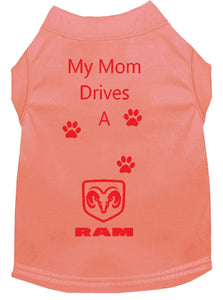 Peach Dog Shirt- My Dad/ Mom Drives A