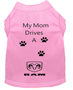 Baby Pink Dog Shirt- My Dad/ Mom Drives A