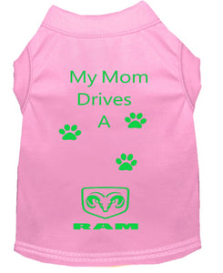 Baby Pink Dog Shirt- My Dad/ Mom Drives A