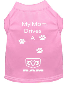 Baby Pink Dog Shirt- My Dad/ Mom Drives A