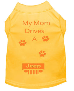 Sunshine Yellow Dog Shirt- My Dad/ Mom Drives A