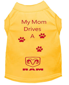 Sunshine Yellow Dog Shirt- My Dad/ Mom Drives A