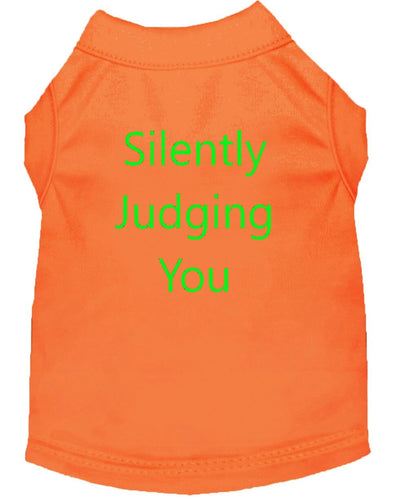 Silently Judging You Dog Shirt Orange
