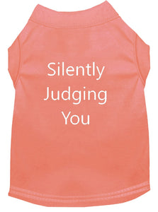 Silently Judging You Dog Shirt Peach