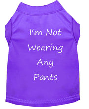 Load image into Gallery viewer, I&#39;m Not Wearing Any Pants Dog Shirt Purple