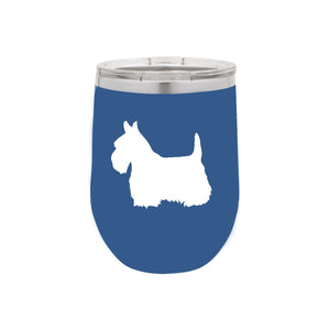 Scottish Terrier 12 oz Vacuum Insulated Stemless Wine Glass
